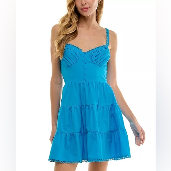 City Studios Dresses & Skirts - City Studios from Macy’s turquoise mini poplin dress